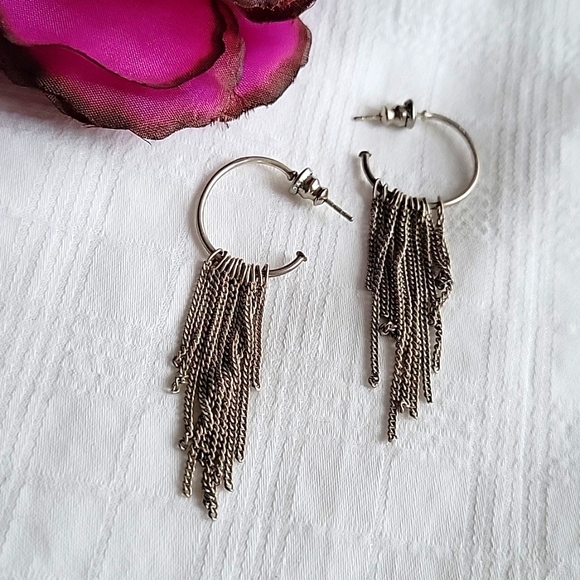 🔥3/$15 Hoop & chain earrings - Picture 1 of 3